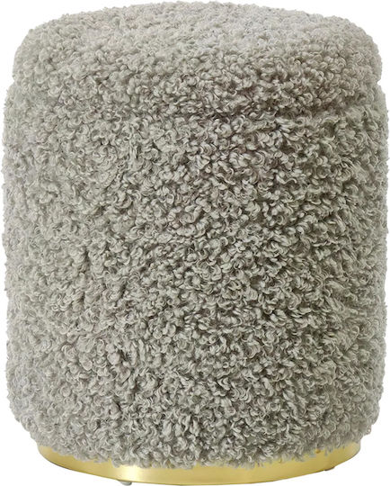 Табуретка Дневна стая с Място за Съхранение Текстил Grey Bouclé 33x33x39бр