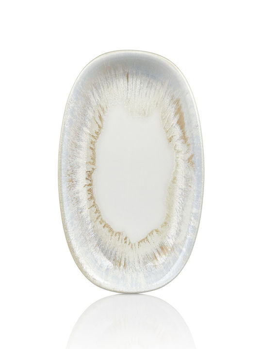 By Bone Serving Platter Oval made of Porcelain White 19x11cm