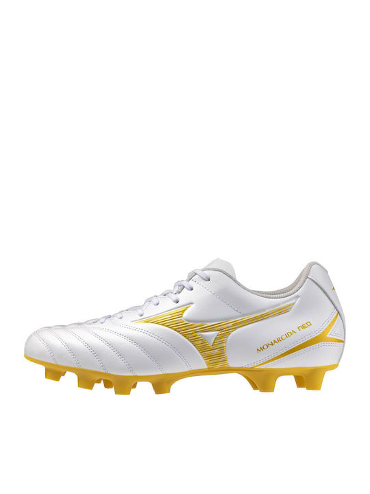 Mizuno Monarcida Neo Iii Select Ποδοσφαιρικά Παπούτσια με Τάπες FG Λευκά