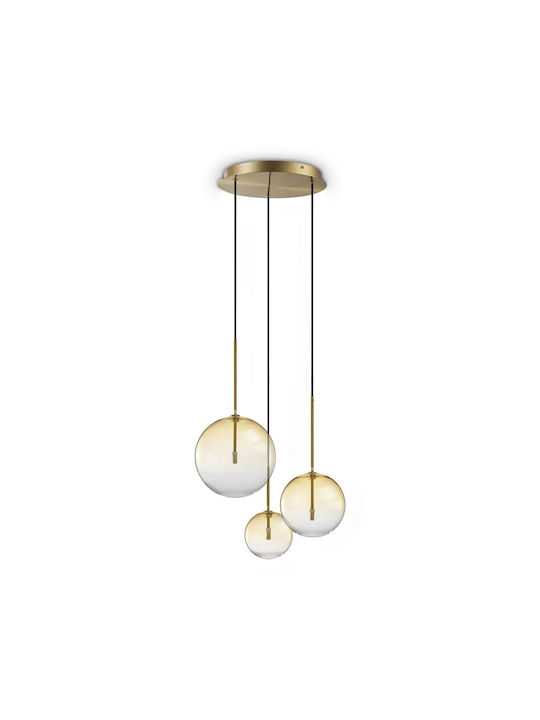 Ideal Lux Equinoxe Sp3 Κρεμαστό Φωτιστικό Χρυσό...