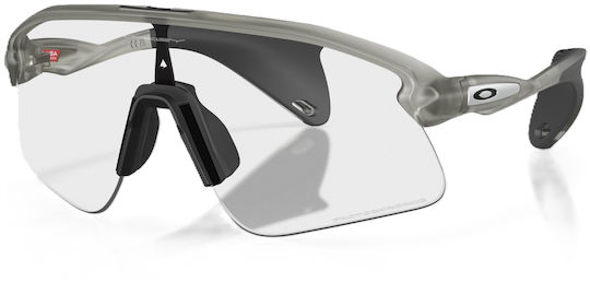 Oakley Cycling Glasses with Black Frame & Photochromic / Transparent Lenses