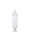 Iliadis Vase General Use with Lid Glass Transparent 14x14x45cm