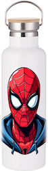 Бутилка Термос Spiderman 750ml Бамбук Бял