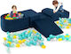 Costway made of Fabric Navy Blue