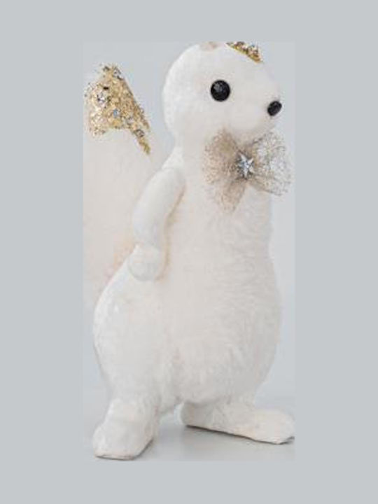 Estheti Velvet Squirrel Bow White 15x14x27cm 2 Pieces 600-45585
