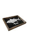 Aberto Design Holz Rechteckig Serviertablett 30x40cm 847TRX0249 1Stück