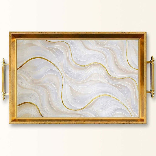 Aberto Design Dreptunghiular Tavă de Servire în Culoare Alb 50x29x3.5cm 244KNG1479 1buc