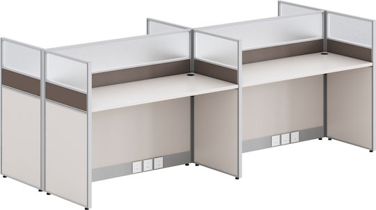 Γραφείο Newline 249x123x110εκ. Κρέμ