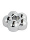 Butlers Bloom Kerzenhalter Glas in Silber Farbe 7x7x3cm 1Stück