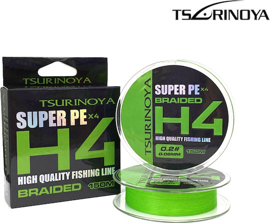 Νήμα Tsurinoya Super Pe X4 H4 150m Pe-0-6