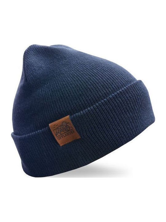 Beanie Unisex Beanie Knitted in Navy Blue color