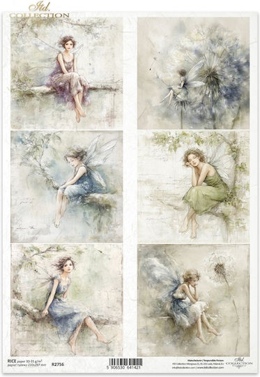 Hârtie De Orez Decupaj Itd 21x29cm Vintage Doamne R2756