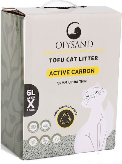 Olysand Active Растителен котешки пясък Тофу Финозърнест с аромат Fresh 6лт