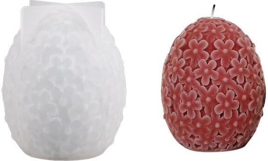 Egg Wax Mold Flower Pattern 8.7x10.3cm