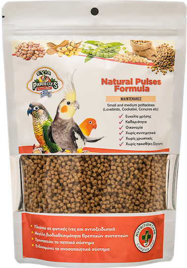 Evia Parrots Natural Pulses Formula Pellets Οσπρίων Μεσαίους Παπαγάλους Συντήρηση 2kg