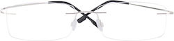 KRZ Reading Glasses +1.75 Pocket in Silver color KRZRIM175