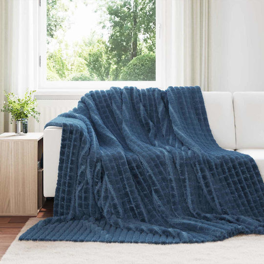 vidaXL Супер Кинг 240x220см Тъмносиньо