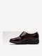 Patent Leather Women's Moccasins in Burgundy Color