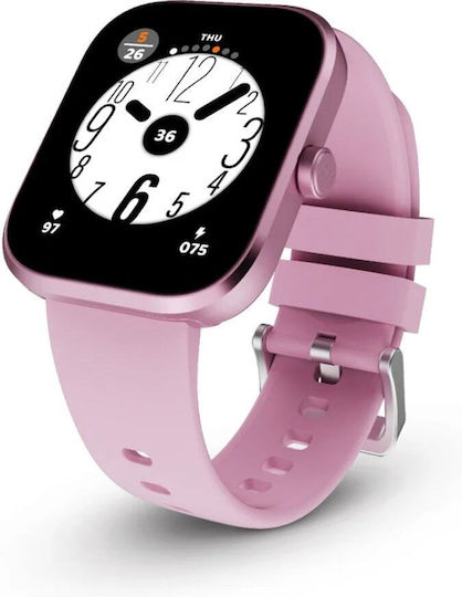 HiFuture Lume Pro Aluminium 46mm Smartwatch με Παλμογράφο (Ροζ)