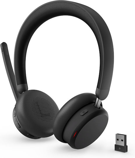 Lenovo Безжични На ушите Мултимедийни слушалки с микрофон и връзка USB-C в Черен цвят 4XD1S19777