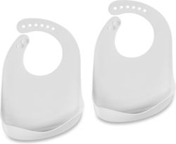 Relaxdays Bavetă Silicon Alb 2buc