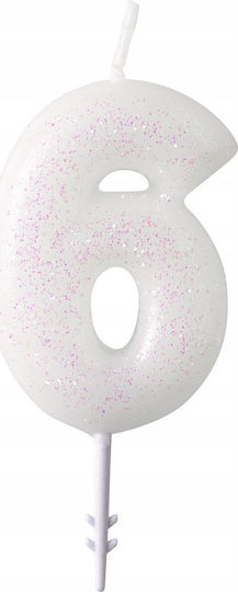 Amscan Candle Number 6 M Glossy 9904381