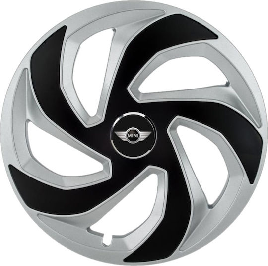 Set Capace De Roți Auto 15" Compatibilitate Mini Cooper 4 Bucăți Gri