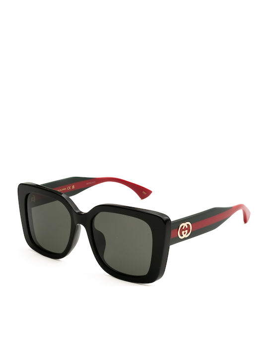 Gucci Woman Sunglasses With Black Horn-Rimmed Frame And Grey Lens GG2118SA 001