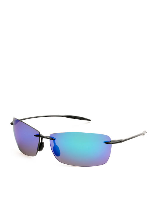 Maui Jim Lighthouse Unisex Sunglasses with Black Frame and Black Lens B423-02