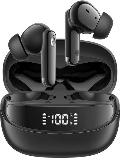Joyroom JR-BB3 In-ear Bluetooth Handsfree Ακουστικά με Αντοχή στον Ιδρώτα και Θήκη Φόρτισης Μαύρα