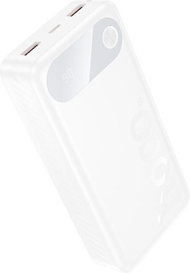 Hoco J154A Victorious Външна Батерия 20000mAh 22.5W с 2 USB-A Изходни Порта и USB-C Изходен Порт Power Delivery Бяла