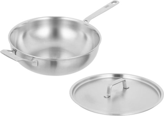 Kuhn Rikon Culinary Fiveply Wok Stainless Steel with Lid Ceramic Coating 28cm
