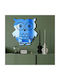Wallity Wall Mirror with Blue Plastic Frame 48x44cm 1pcs