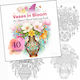 Anti-stress Coloring Book Adults – Mandala Style Flower Vases Thick Pages 40 Illustrations Obro