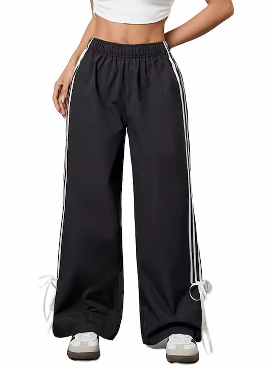 Hohe Taille Jogginghose Ausgestellt Black