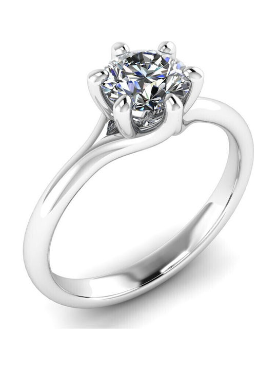 Verorama Single Stone Ring in Silver Verorama Single Stone Ring in Silver