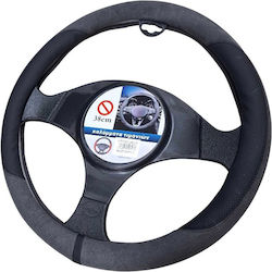 Car Steering Wheel Cover with Diameter 37-38cm made of Leatherette Gray