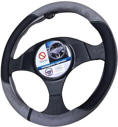 Car Steering Wheel Cover with Diameter 37-38cm made of Leatherette Gray