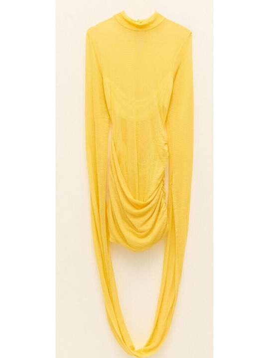 Lumina Mini Βραδινό Φόρεμα Giallo