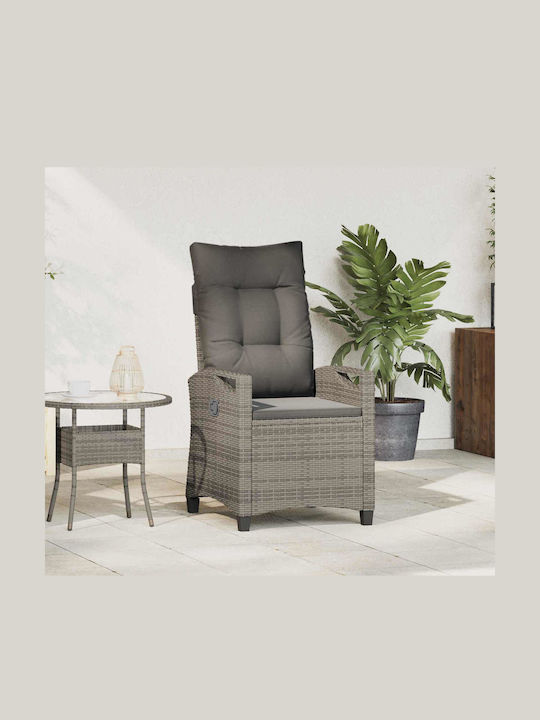 Scaun de exterior Metalic Gray 56x60x112cm