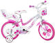 Dino Bikes 14" Kids Bicycle City White