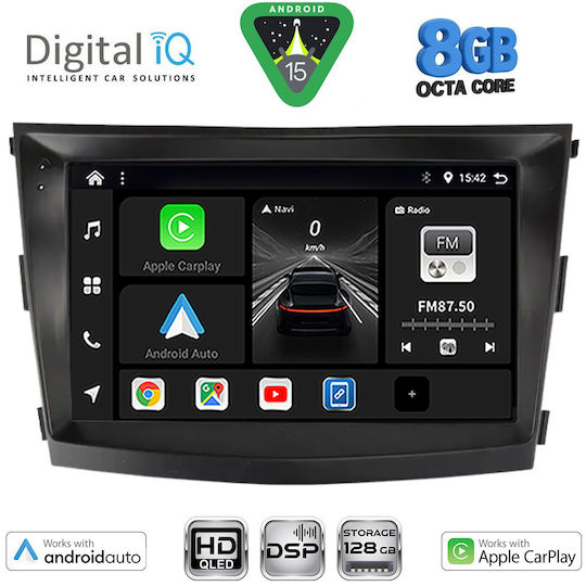 Digital IQ Ηχοσύστημα Αυτοκινήτου για Ssangyong Tivoli 2016-2024 (Bluetooth/USB/WiFi/GPS/Apple-Carplay/Android-Auto) με Οθόνη Αφής 9"