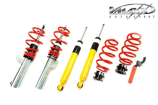 Ρυθμιζόμενη Ανάρτηση Καθ Ύψος Σκληρότητα V-maxx Audi A3 8v Seat Leon 5f Scoda Octavia 5e 50mm 4 Τμχ 70 Av 40/50