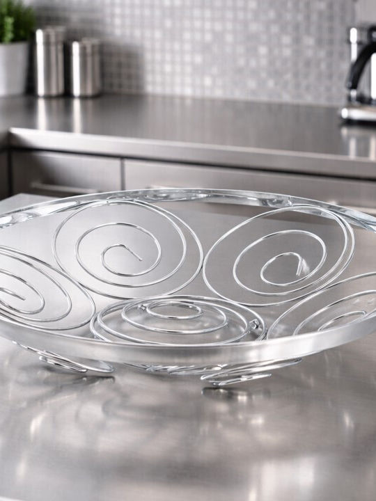 Galifas Obstschale Metallisch Silber 28cm