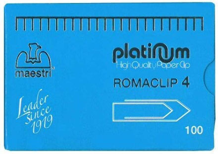 Maestri Büroklammern Romaclip Platin Nr 4 1-63015