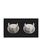 Central Home Curtain rail base Wall Silver 1pcs