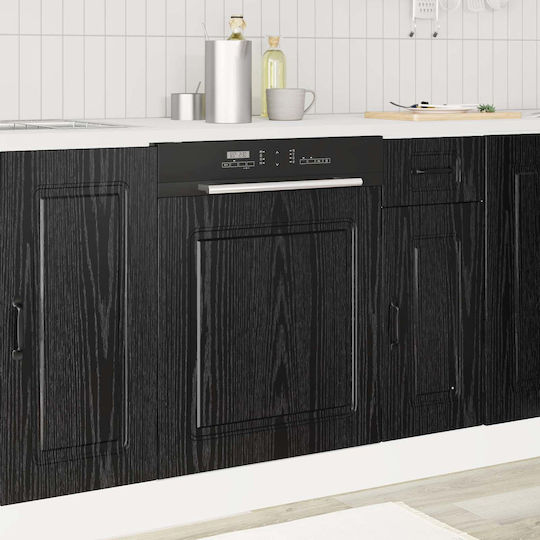 Vidaxl Kitchen Cabinet Kalmar Black Beech 60 X 1.5 X 67 Cm