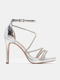 Sandals with Strass Silver