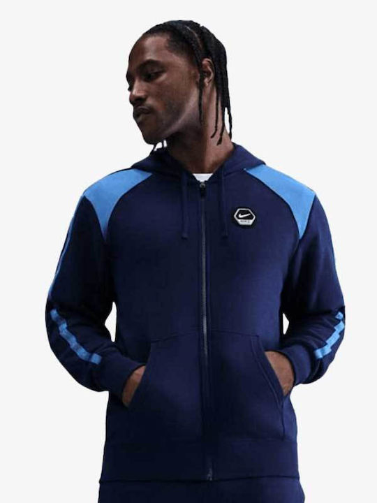 Nike Ζακέτα με Κουκούλα Blue