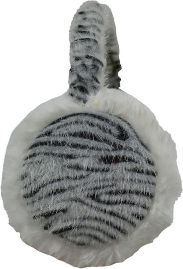 Unisex Earmuff Πλεκτό σε Λευκό χρώμα